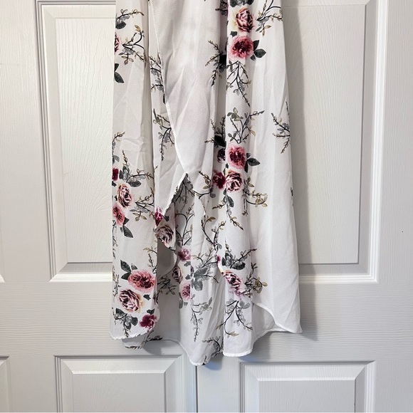 Floral Women’s High Low Off Shoulder Dress - Picture 3 of 3